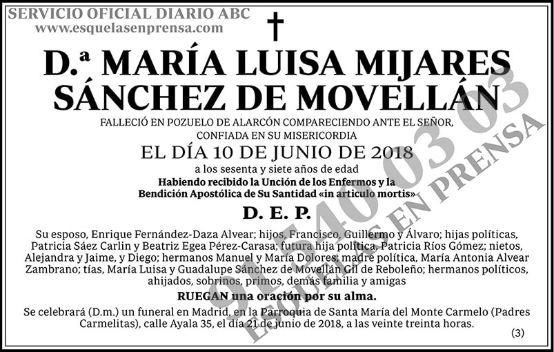 María Luisa Mijares Sánchez de Movellán